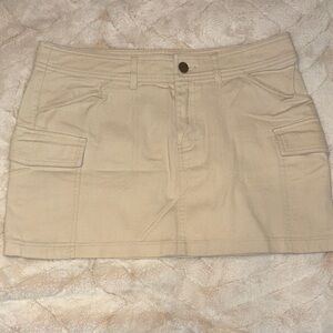 Beige Mini Skirt
